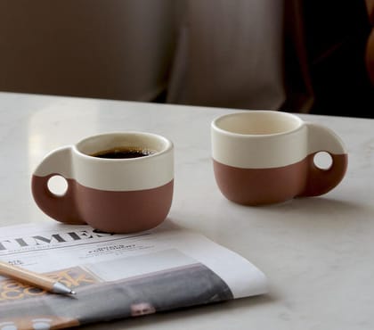 ROBUSTA 02- SET OF 2-IVORY/TERRACOTTA