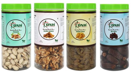 DRY FRUITS COMBO 2 KG  PACK 500G X 4 PC