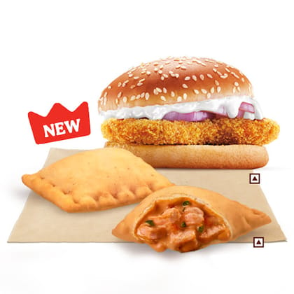 Crispy Chicken + BK Chicken Pizza Puff,