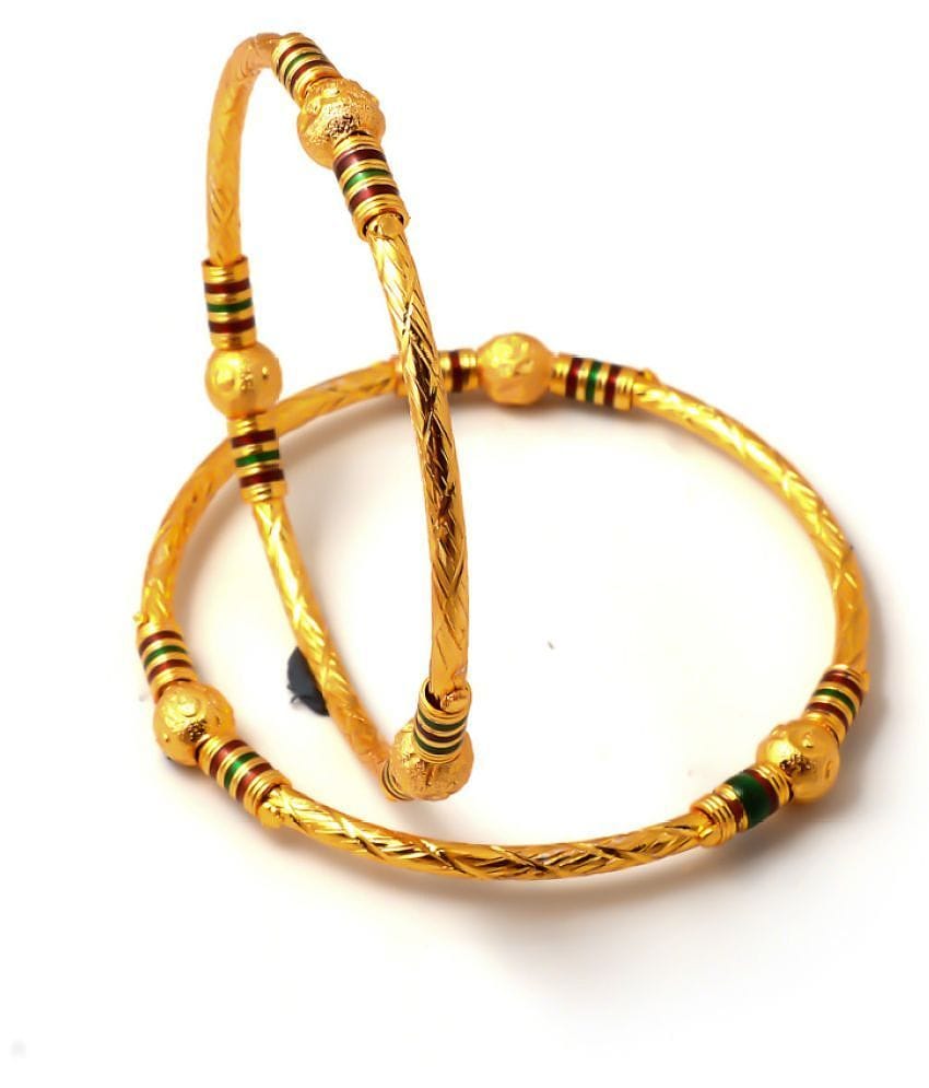 Jewar Mandi - Gold Kada Set ( Pack of 1 ) - None