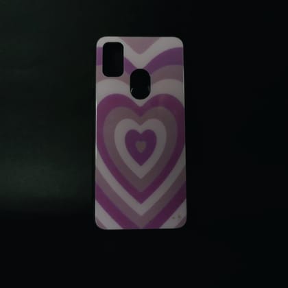 Dark Purple Hearts Glass Case - Samsung Galaxy M30s