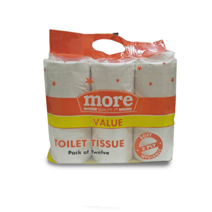 More Toilet Tissue Rolls, 12 Pcs Pack