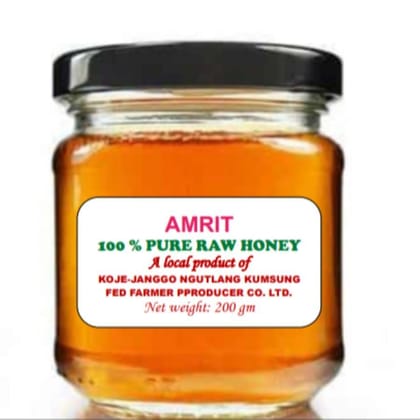 Amrit | 100% Pure Raw Honey - 200 gm - 200 gm - One Pack