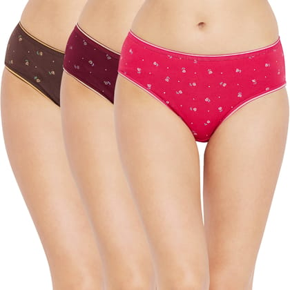 Bodycare women's combed cotton assorted Hipster Panty Pack of 3 ( 400-D )