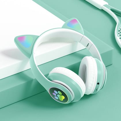 Cat Wireless Headset-Green