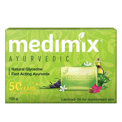 Medimix Natural Glycerine Ayurvedic Bathing Bar, 125 G Carton