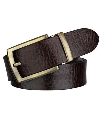 SUNSHOPPING Black Leather Casual Belt - None