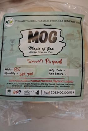 Magic of Goa Gavti Small Papad - 250g