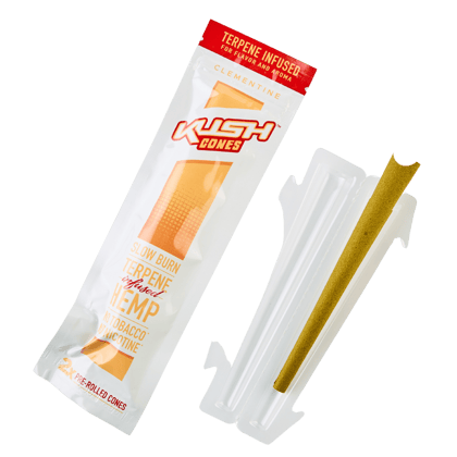 KUSH Terpene Infused Pre-Rolled Conical wraps-Clementine