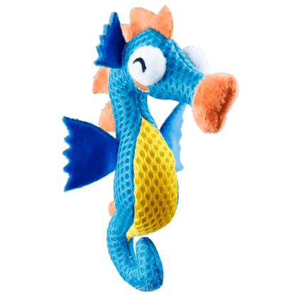 GiGwi Dental Mesh Seahorse Toy for Cats Blue-GiGwi Dental Mesh Seahorse Toy for Cats (Blue) - 15x10cm