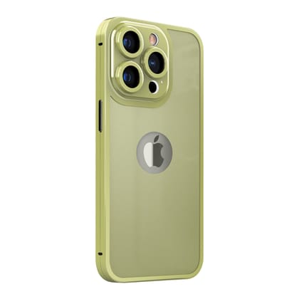 iPhone 13 & 14 Series 360 Degree Cover - Titanium Alloy Ultra Thin Metal Case with Camera Protection-iPhone 14 Plus / Yellow