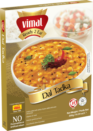 VIMAL Ready to Cook and EatCombo Pack of Dal Tadka/Paneer Tikka/Patiyala Style Mixed Vegetables/Baigan Bharta Instant Mix Vegetarian with No Added Preservative and Colours - 300g Each (Pack of 4)