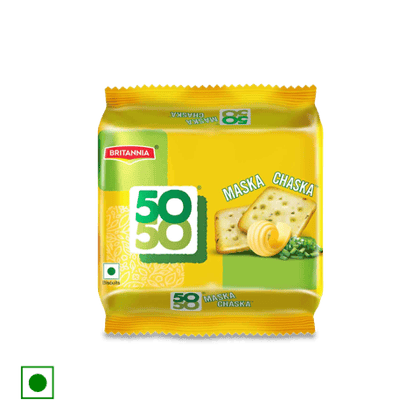 Britannia Maska Chaska 50 50 Biscuit, 120 gm Pack