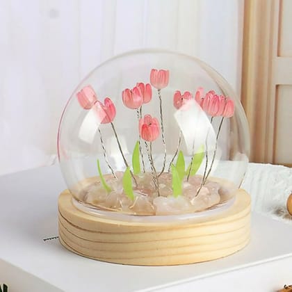 Tulip Night Light with Dome DIY Battery Operated (20 Flowers)