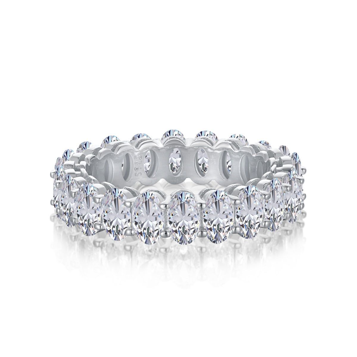 PETITE OVAL ETERNITY RING - Fine Silver-5/6 / Silver