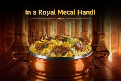 Dum Gosht Biryani (Dum Mutton Biryani, Boneless - Serves 2)