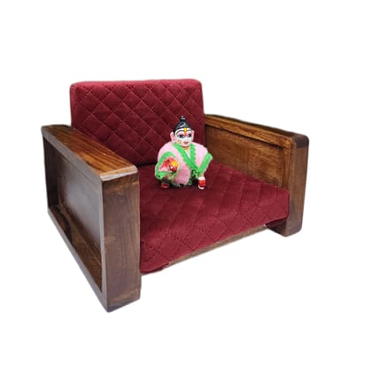premium singhasan for laddu gopal ji [sheesham wooden]-7inch