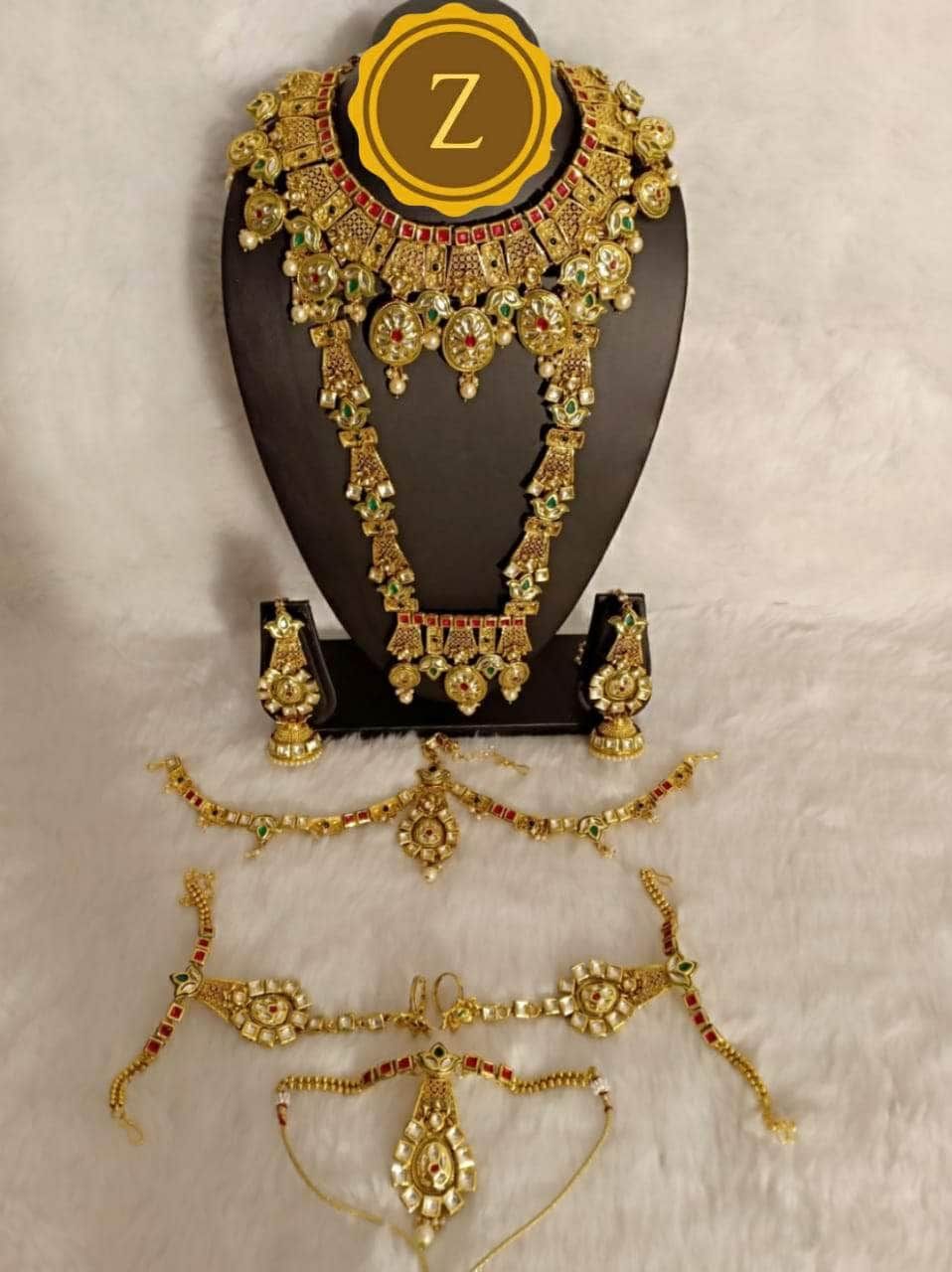 ZEVAR I Gold Plated Bridal jewellery Set