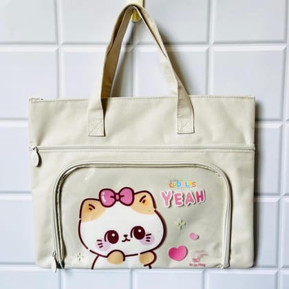 Versatile and Stylish Multipurpose Bag with Dual Front Pockets - Perfect for Kids and Adults-Cream