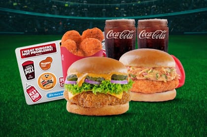 Free Nuggets + Crispy Chicken & Mexican Cheese Chicken + 2 Coke