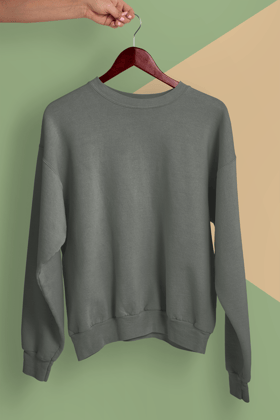 Unisex Sweatshirt: Olive-S