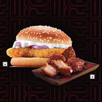 Korean Spicy Chicken (4pc) + Crispy Chicken Burger