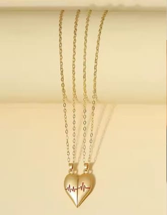 HearBeat COuple Pendant-Gold