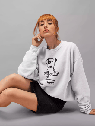 Chill - Sukhiaatma Unisex Graphic Printed Grey Sweatshirt-XL-44