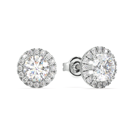 Round solitaire with zircon lining - Mid size