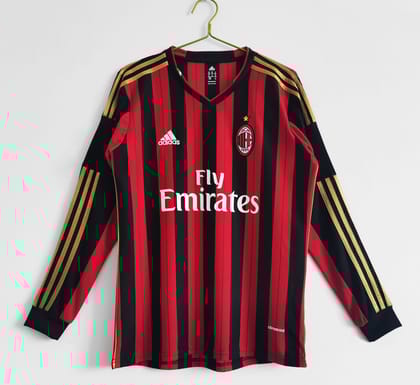 AC Milan 2013-14 Home Retro Jersey FULL SLEEVE-S