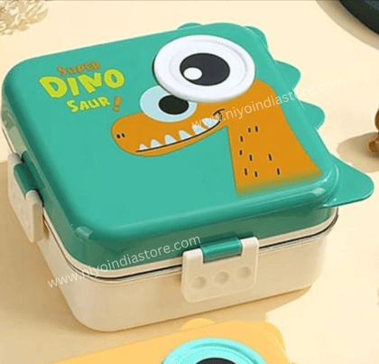 Carnival Stainless Steel Lunch Box - Dino-Green