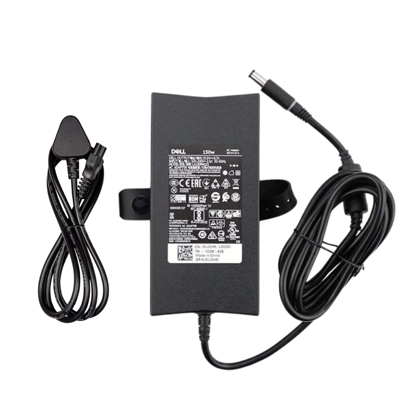 (Refurbished) Dell 130W  Slim 7.4 MM Pin Laptop Charger Adapter For Alienware, Inspiron 15, Latitude, Precision And Vostro 15 Models - Black Without Power Cord