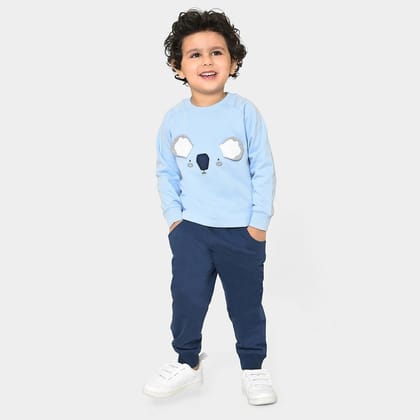 Misty Navy Sweatshirt & Pajama  Set-0 M / Blue