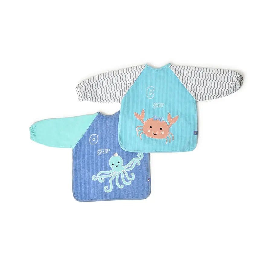 Kids Coverall Full Sleeve Bib-6-9 M / Blue