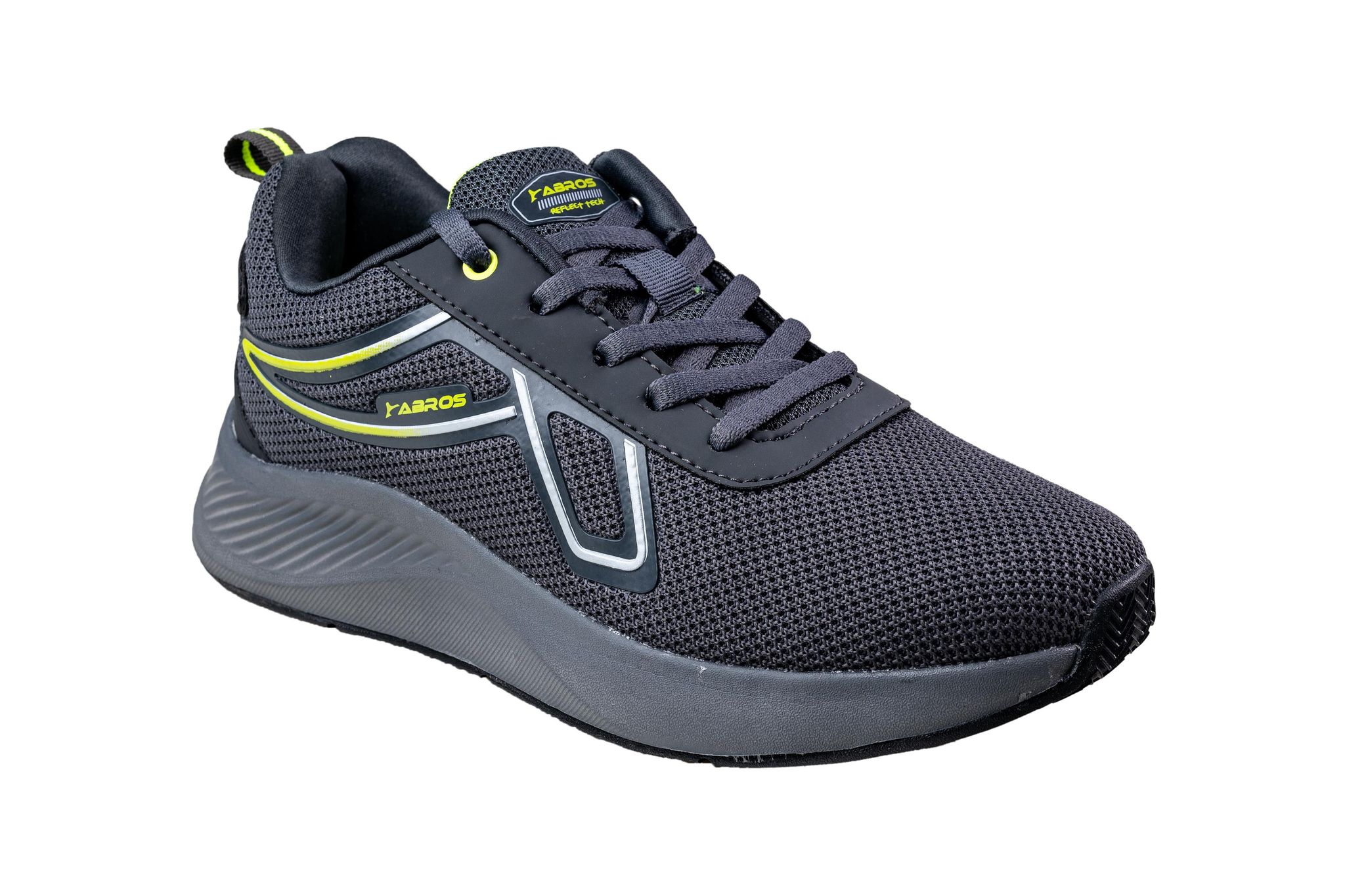 Abros Gents D. Grey / F. Green Sports Shoe-D.Grey/F.Green / 6
