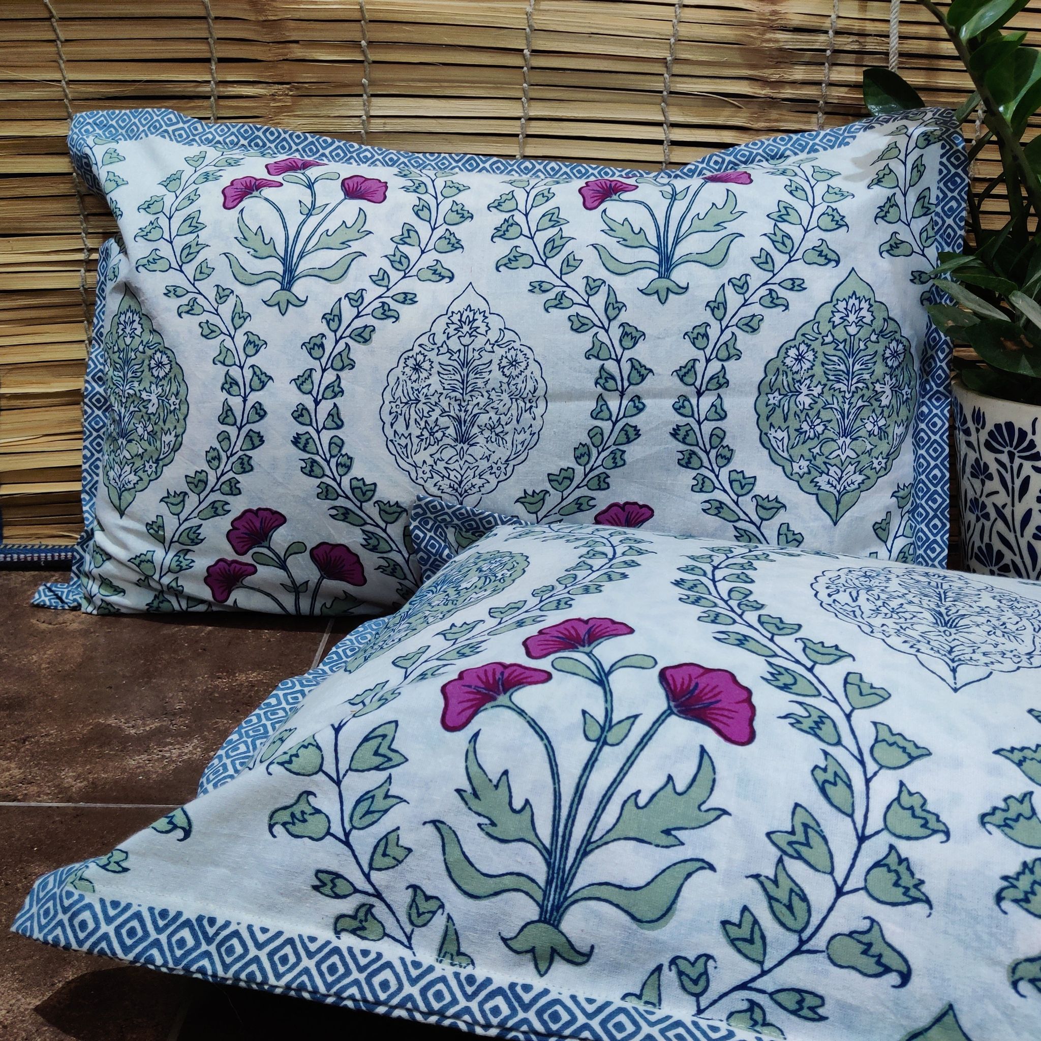 Block Print Pillow Covers-Sale-17 x 27 inches Pillow Cover