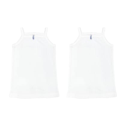Baby Girl's Sleeveless Cotton Camisole Vest- Pack of 2-3-6 Months