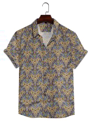 Chic and Classy Design Printed Men's Wear Magic Cotton Shirt by GlamaStitch-M
