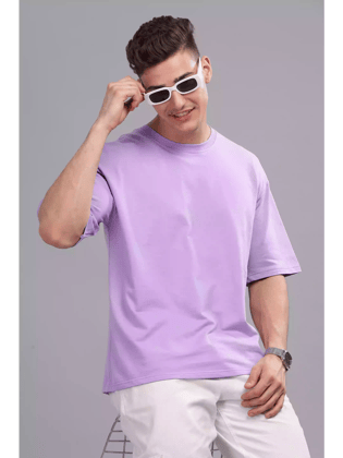 Solid Lavender Over sized - Sukhiaatma Unisex T-shirt-S-42