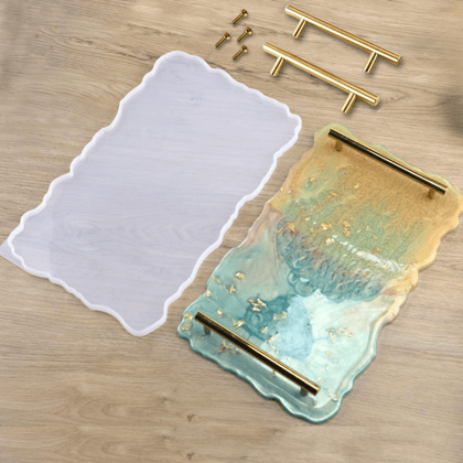 Resin Tray Mould 9x12 Inch with Metal Handle