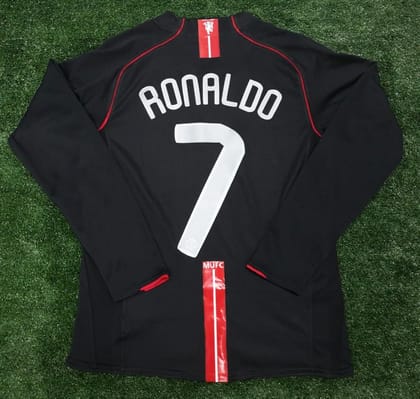 Manchester United RONALDO 7 Away 2007 / 2008 Retro Jersey FULL SLEEVE-S