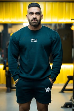Wild Motion Urban Sweatshirt (TEAL BLUE)-S