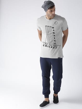Young Trendz Bio-Wash Cotton Half Sleeve T20WARNING Graphic Printed STEELGREY T-Shirt-STEELGREY / Medium / 100% Bio Wash Cotton