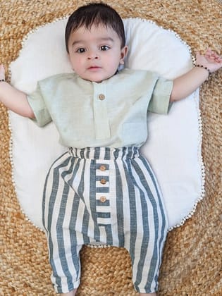 Greenie Boy Top Bottom Set-3-6 Months