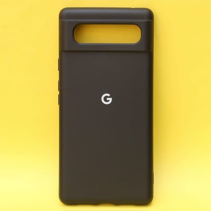 Black Original Silicone Case For Google Pixel 6A