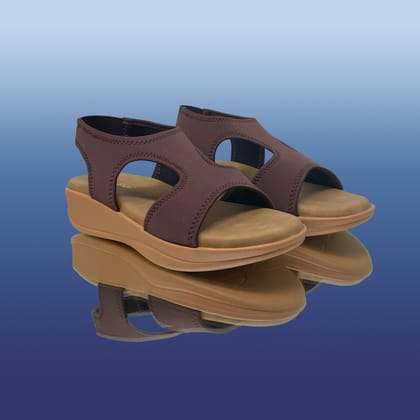 Brown Aura Platform sandals-Brown / 37