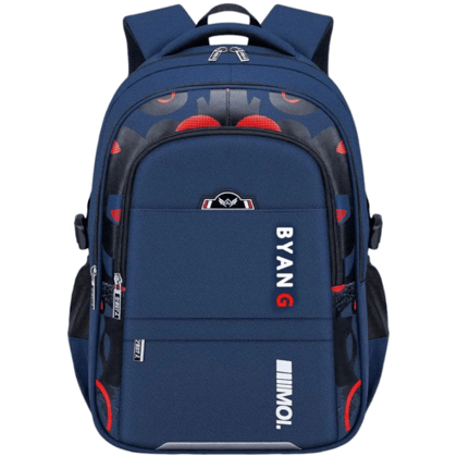 Byang Elite Backpack - Modern, Durable, Spacious, Waterproof School Bag for Kids-Blue & Red
