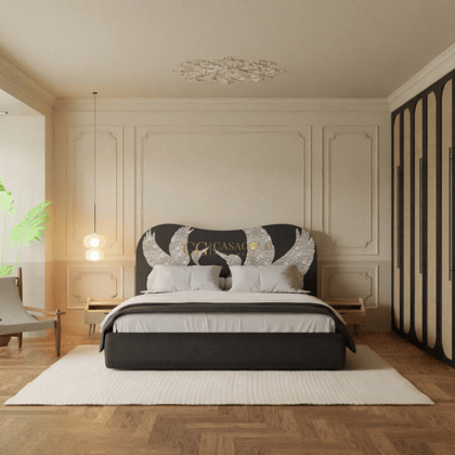 The Celeste Crane Inlay Bed-King