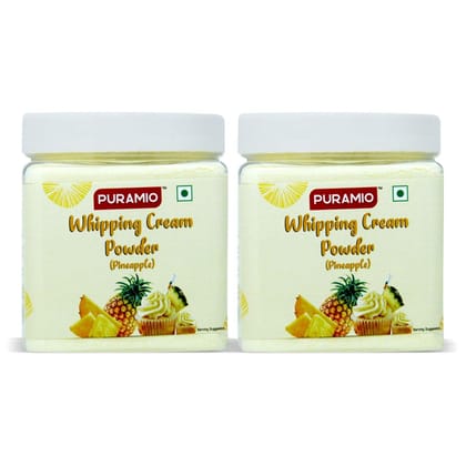 Puramio Whipping Cream Powder (Pineapple), 250 gm Each - Pack of 2