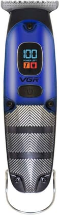 VGR V-981 Professional Hair Clipper with LED Display Trimmer 150 min Runtime 4 Length Settings (Blue)